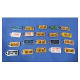 Vintage Key Chain License Plates-Approx. 15