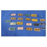 Vintage Key Chain License Plates-Approx. 15
