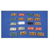 Vintage Key Chain License Plates-Approx. 15