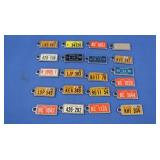 Vintage Key Chain License Plates-Approx. 15