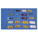 Vintage Key Chain License Plates-Approx. 15