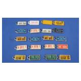 Vintage Key Chain License Plates-Approx. 15