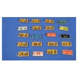 Vintage Key Chain License Plates-Approx. 15