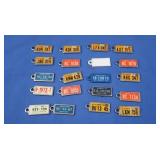 Approx 15 Vintage Key Chain License Plates