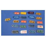 Vintage Key Chain License Plates-Approx. 15