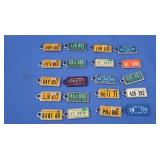 Vintage Key Chain License Plates-Approx. 15