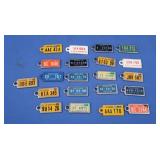 Vintage Key Chain License Plates-Approx. 15