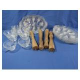 Clear Glass Snack & Cup Sets