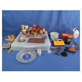 Cast Iron Scale Balancers, Wood S&P Shakers,