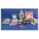 Miniature Picture Frames, NIP Burlap Bags & more