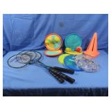 Badminton Rackets, Orange Cones, Frisbees & more