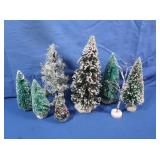 Bottle Brush Trees & Flocked Tree