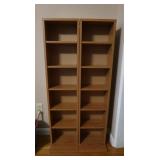 2 Shelving Units-pressed wood, adj shelves, ea