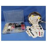 Buttons in Storage Container & Tin