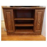 Media Stand-pressed wood w/3 Shelves, 2 Pull-out
