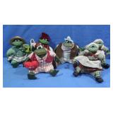 6 Russ Plush Body Frogs w/Ceramic Extremities