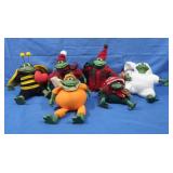 6 Russ Plush Body Frogs w/Ceramic Extremities