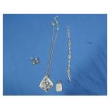 Brighton Necklace, Bracelet, Earrings, 1 Charm