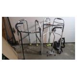 2 Foldable Walkers, 2 Canes, Leg Brace for Knee