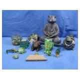 Frog Teapot & Figurines