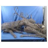 Set of 2 Glittery Gold Outdoor Lighted Decor