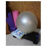 Yoga Ball & Mats, Aerobics Step, Pilates Books