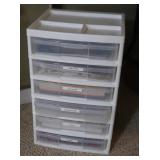 6-bin Storage Unit w/Scrapbook Paper