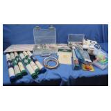 Cross Stitch Supplies incl NIB Fabric Rolls,