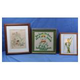 Various Framed Frog Wall Art
