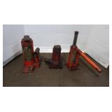 3 Bottle Jacks-1, 4.5 and 3-ton