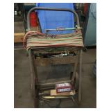 Oxy Acetylene Cart, Gauges, Torches 28x22x47"