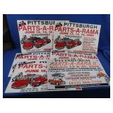 6 Parts-A-Rama Advertising Signs 22x14"