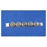 Sterling Silver Bracelet w/Mother of Pearl & Onyx