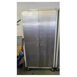 Rolling Metal 2-door Storage Unit 36x18x72"