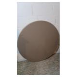 Round Card Table 39" Dia, Glass Table Topper 42"