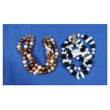 3 Strand Cream, Brown Pearl Bracelet, Pearl &