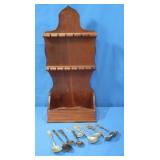 Spoon Display w/Vintage & Antique Spoons incl