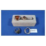 Ladies Rings-Amber Citrine, Black Onyx, Cubic