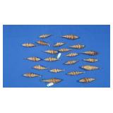 Genuine Seashells trimmed in 24K Gold