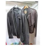 Members Only Leather Jackets-sz Med