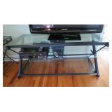Glass & Metal Media Stand (no contents) 50x22x23"