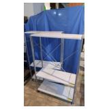 2 Metal & Laminated Wood Shelf Units 30x12x47"