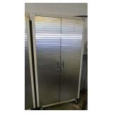 Rolling Metal 2-door Storage Unit 36x18x72"
