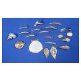 Genuine Seashells trimmed in 24K Gold