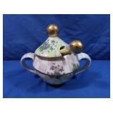 Mackenzie Childs Vintage Sweet Pea Covered Sugar