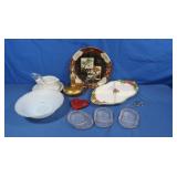 Fire King Bowl, Soap Dispenser, Serving Dishes &