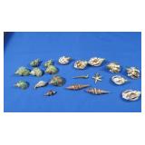 Genuine Seashells trimmed in 24K Gold