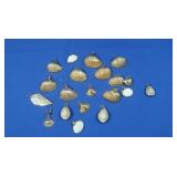 Genuine Seashells trimmed in 24K Gold