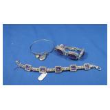 Brighton Purple Stone & Silver Bracelet, Lilac