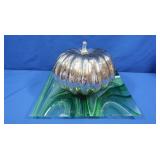 Mercury Glass Pumpkin, Glass Platter